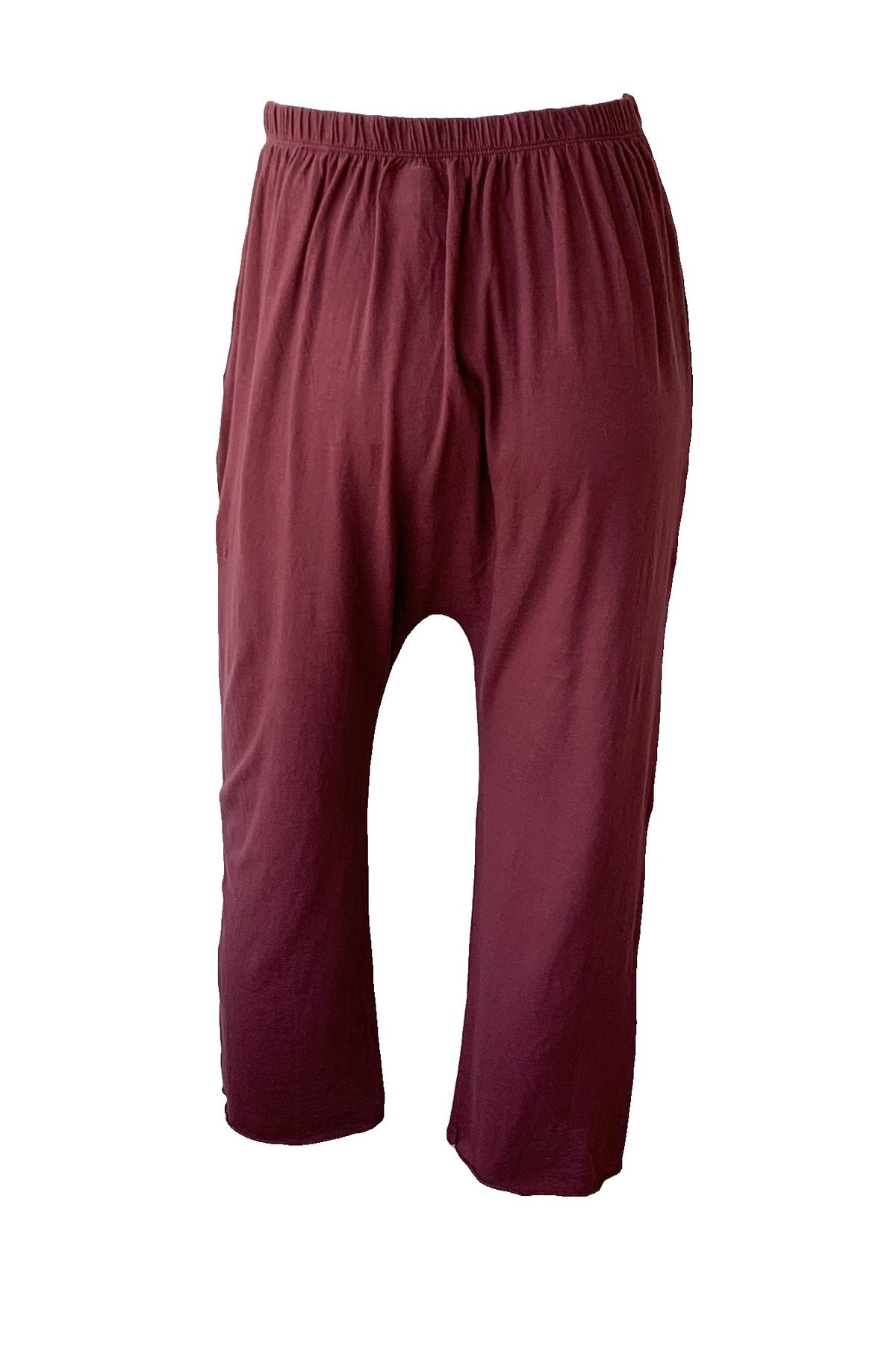 The Great. Lounge Crop Pant - Maroon | Garmentory