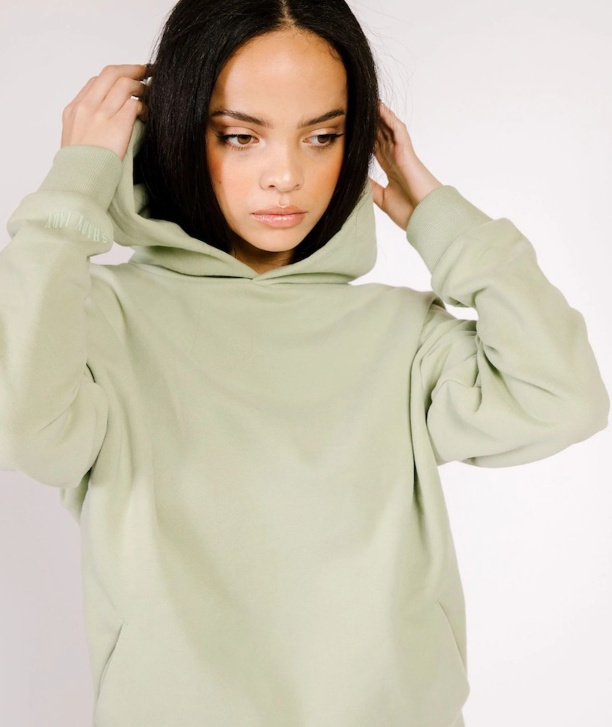 Shady Lady Butter Fleece Hoodie sweater Pistachio Garmentory