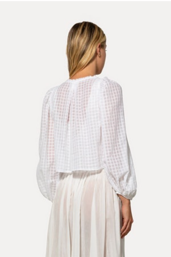 Forte Forte Organza Check Voile Shirt - Blanco Forte Forte Organza Check Voile Shirt - Blanco