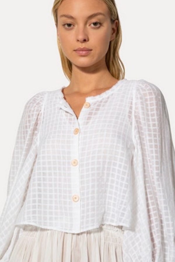 Forte Forte Organza Check Voile Shirt - Blanco Forte Forte Organza Check Voile Shirt - Blanco