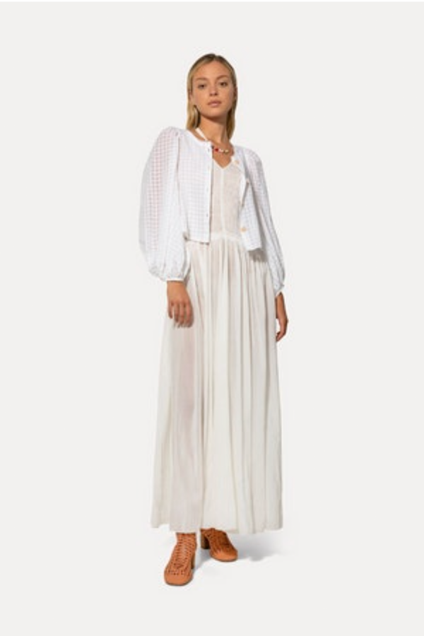 Forte Forte Organza Check Voile Shirt - Blanco Forte Forte Organza Check Voile Shirt - Blanco