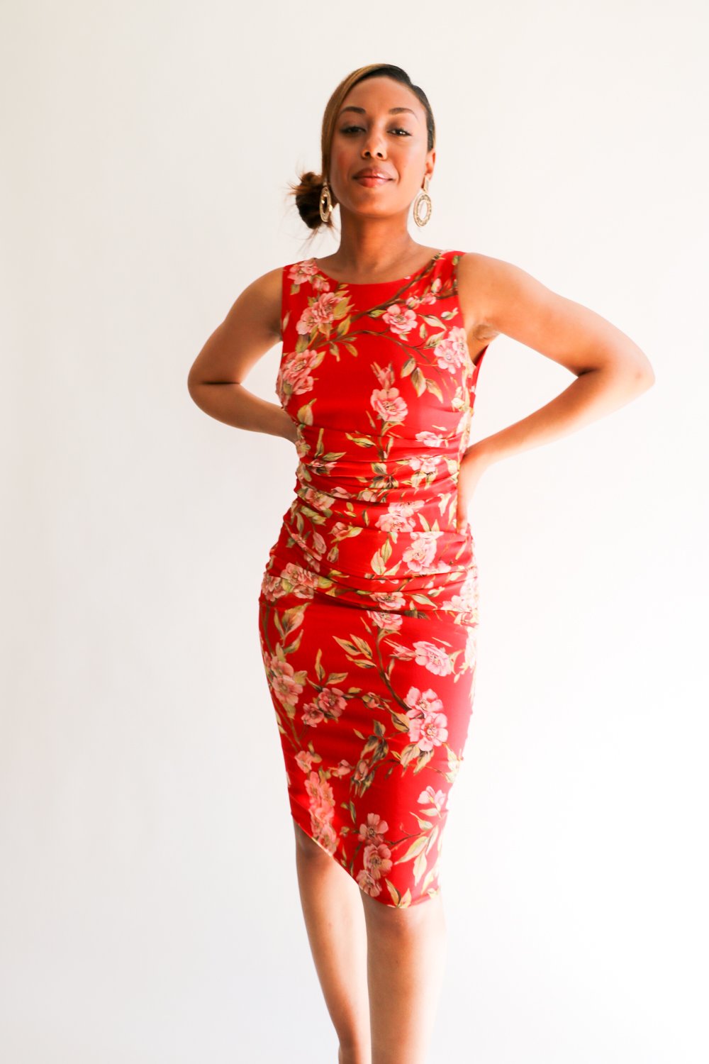 ワンピース DOLCE & GABBANA MIDI DRESS Dolce---Gabbana-Floral-Draped-
