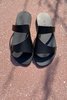 Lesvos Cutout Slip On Sandals - Black - Thumbnail 3