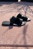 Lesvos Cutout Slip On Sandals - Black - Thumbnail 4