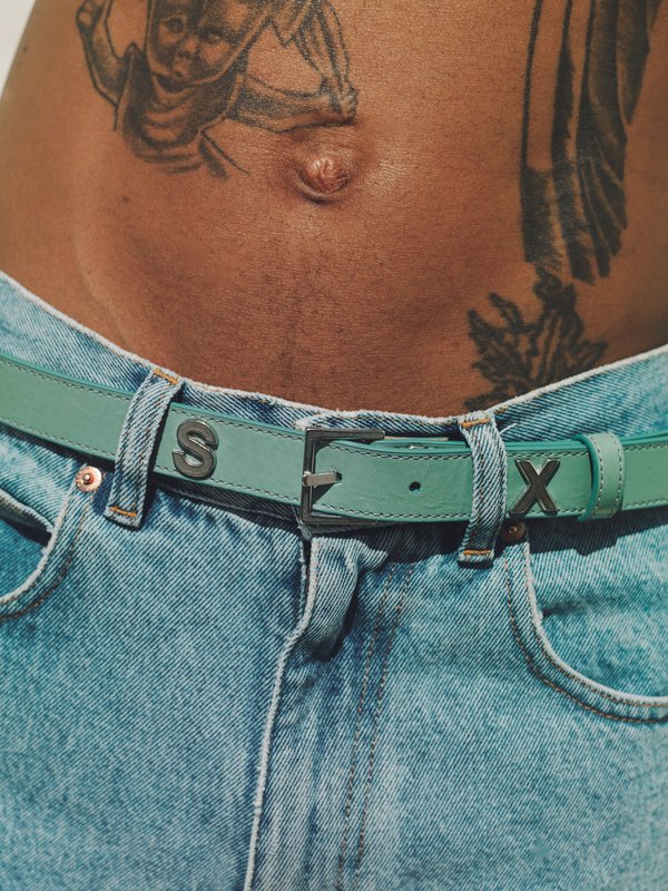 Martine Rose Rudy Sex Belt - Light Blue | Garmentory
