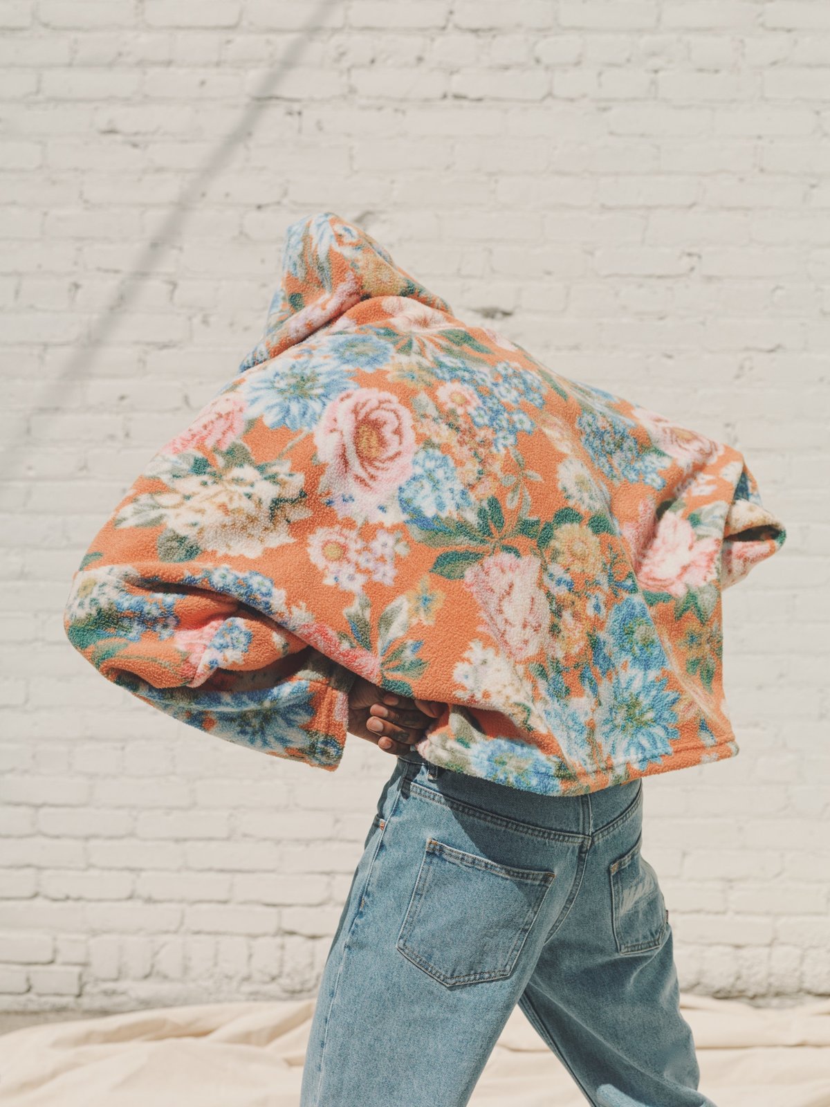 【MARTINE ROSE】BATWING FLEECE LILAC FLORAL Martine Rose Batwing Turtleneck - Lilac Floral | Garmentory