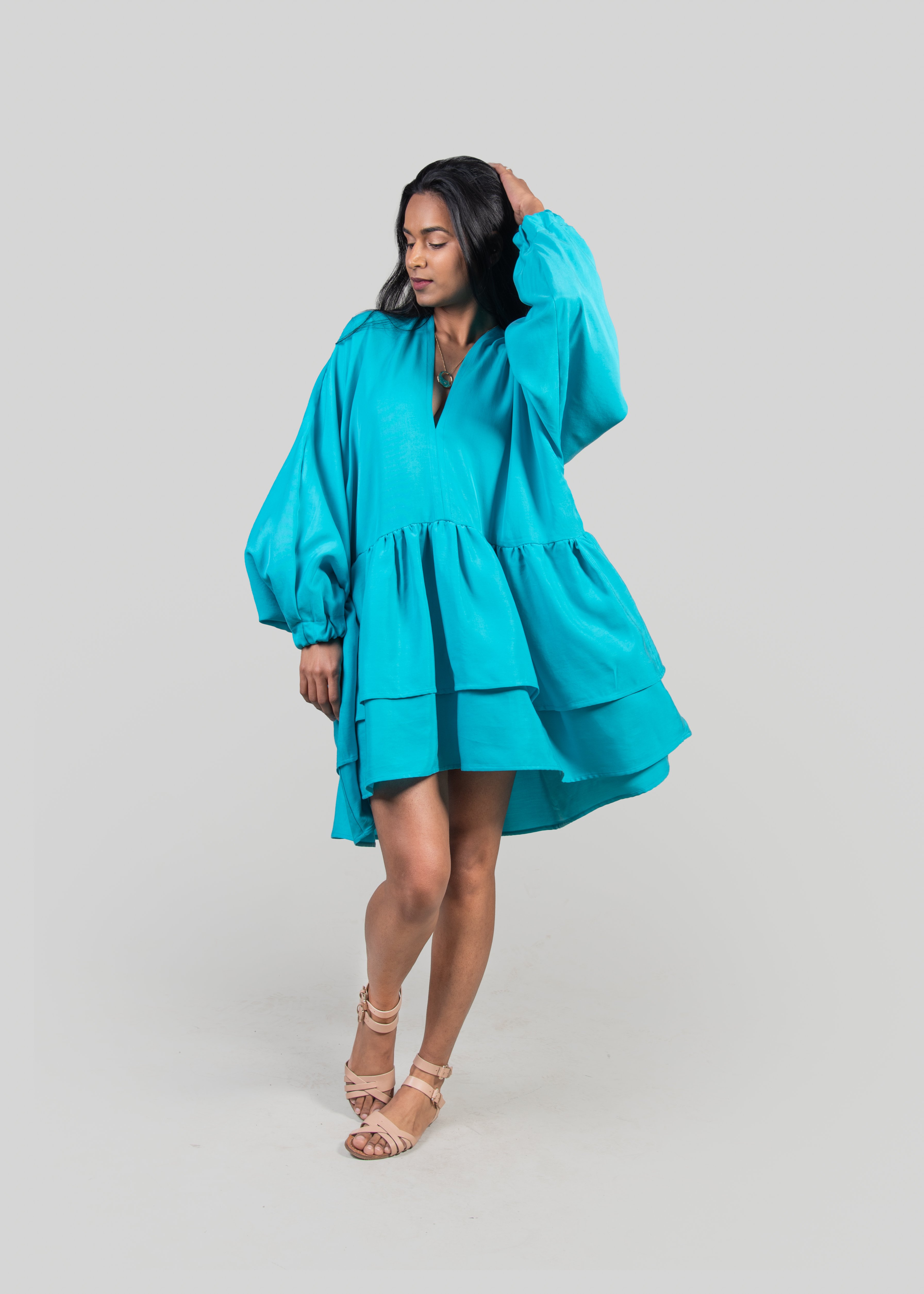 M E C L A The Posey Dress Turquoise Garmentory