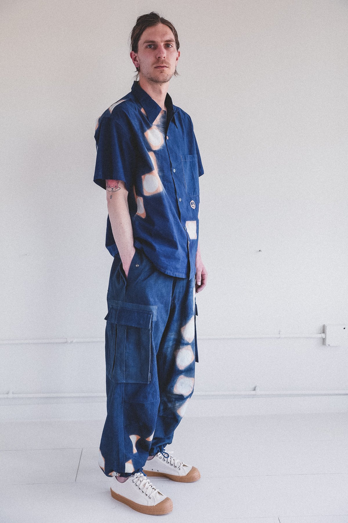 STORY mfg. Peace Pants - Indigo/Pink Lunar Clamp Dye - Image 2 of 7