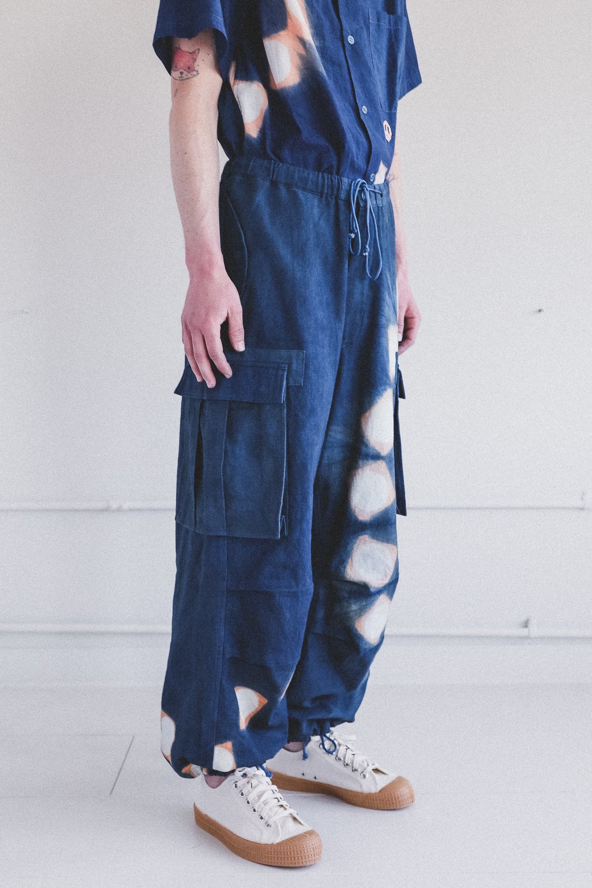 STORY mfg. Peace Pants - Indigo/Pink Lunar Clamp Dye - Image 3 of 7