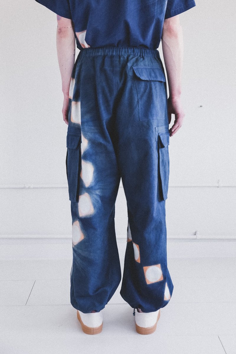 STORY mfg. Peace Pants - Indigo/Pink Lunar Clamp Dye