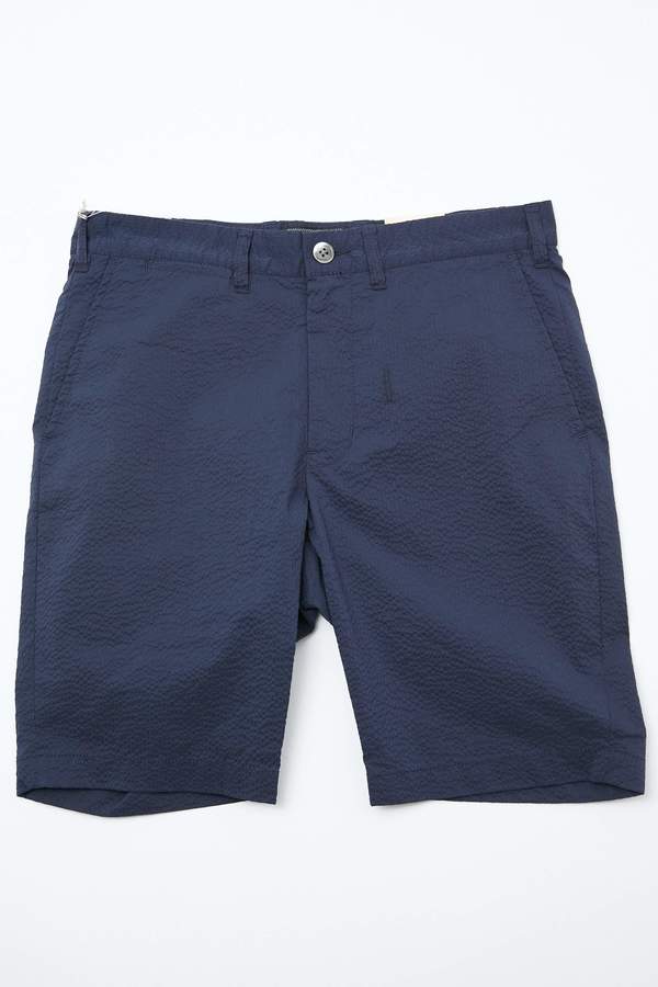 Beams Plus Ivy Coolmax Seersucker Shorts - Navy Beams Plus Ivy Coolmax Seersucker Shorts - Navy