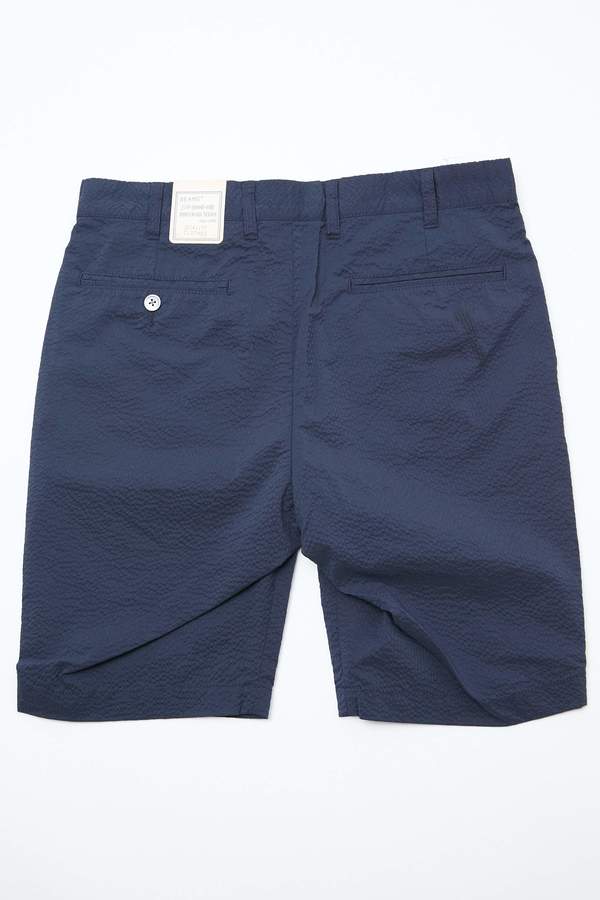 Beams Plus Ivy Coolmax Seersucker Shorts - Navy Beams Plus Ivy Coolmax Seersucker Shorts - Navy