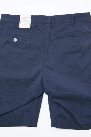 Beams Plus Ivy Coolmax Seersucker Shorts - Navy Beams Plus Ivy Coolmax Seersucker Shorts - Navy