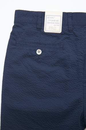 Beams Plus Ivy Coolmax Seersucker Shorts - Navy Beams Plus Ivy Coolmax Seersucker Shorts - Navy