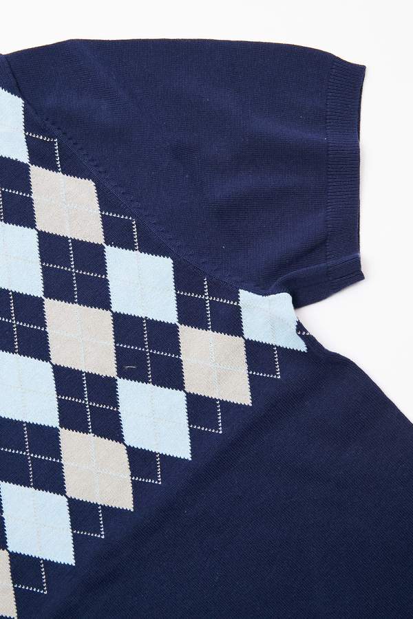Beams Plus Knit Polo - Argyle/Navy Beams Plus Knit Polo - Argyle/Navy