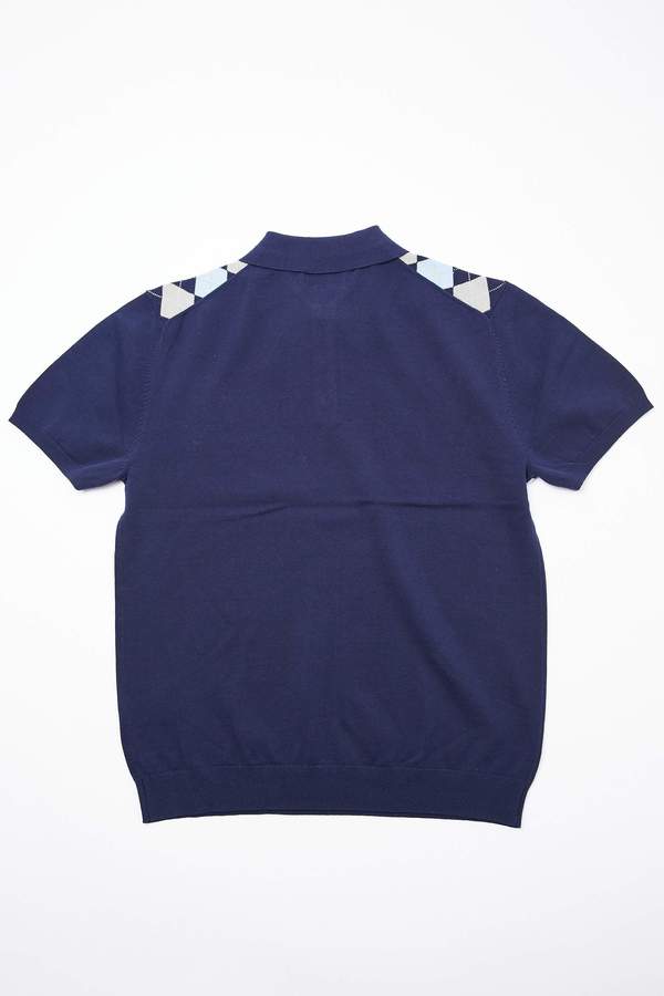 Beams Plus Knit Polo - Argyle/Navy Beams Plus Knit Polo - Argyle/Navy