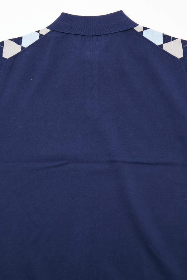 Beams Plus Knit Polo - Argyle/Navy Beams Plus Knit Polo - Argyle/Navy