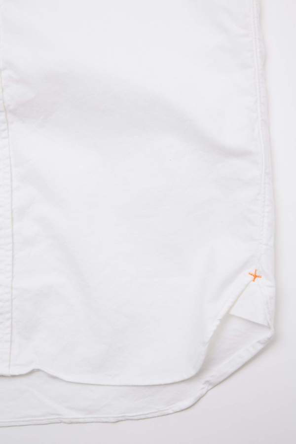 Beams Plus Short Sleeve B.D. Oxford Shirt - White Beams Plus Short Sleeve B.D. Oxford Shirt - White