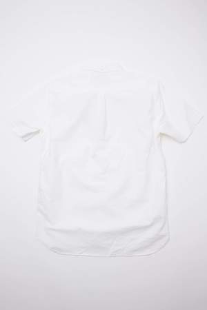 Beams Plus Short Sleeve B.D. Oxford Shirt - White Beams Plus Short Sleeve B.D. Oxford Shirt - White