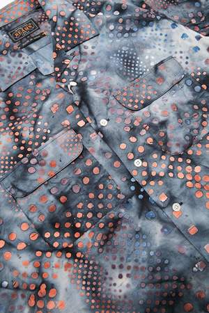 Beams Plus Short Sleeve Open Collar Batik Print - BLACK Beams Plus Short Sleeve Open Collar Batik Print - BLACK