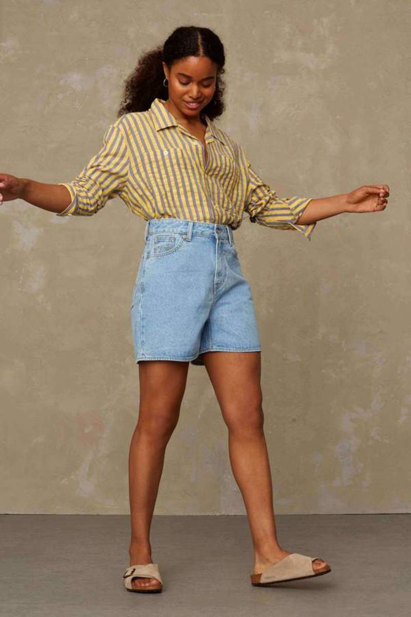 Inoe High Waisted Pencil Skirt Navy Inoe Plus Size Long Denim