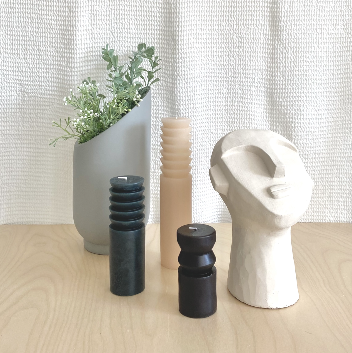 Bloomingville Ceramic Head Sculpture White Garmentory