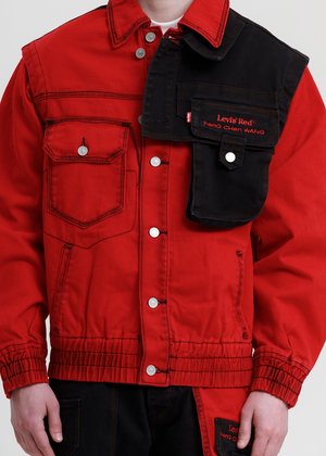 Feng Chen Wang Levi's Edition Twill Oversized Jacket - Red/Black