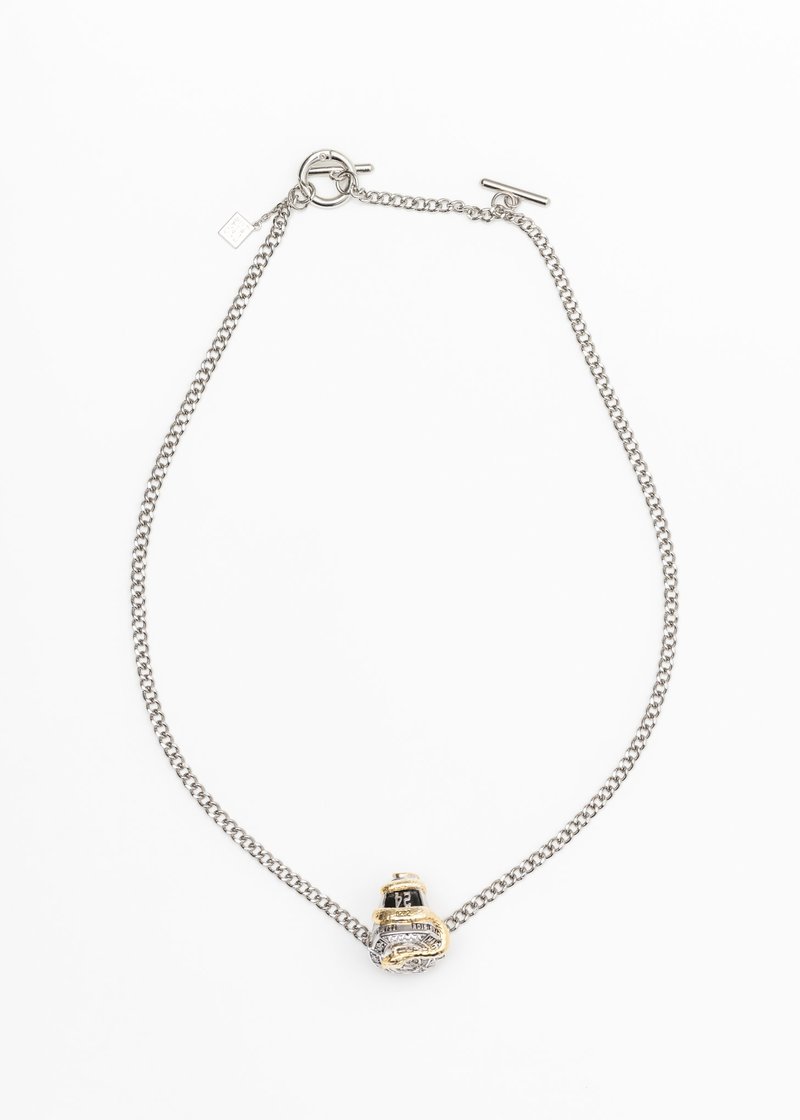 Feng Chen Wang コービー Steel Ring Necklace Feng Chen Wang Steel Ring Necklace - Silver | Garmentory