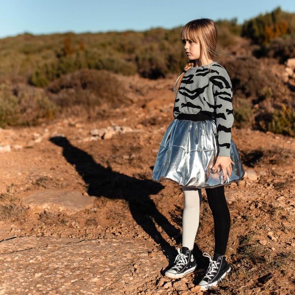 Kids LITTLE MAN HAPPY Sky Circle Skirt - Silver Kids LITTLE MAN HAPPY Sky Circle Skirt - Silver
