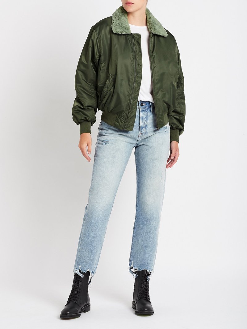 American Vintage Akocity Straight Zipped Jacket Green