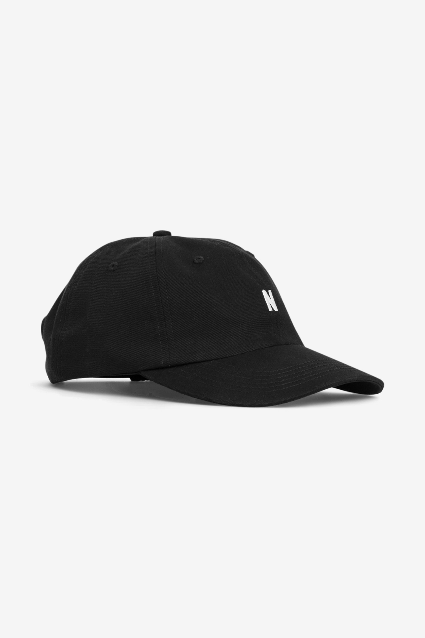 Norse Projects Twill Sports Cap Black Garmentory
