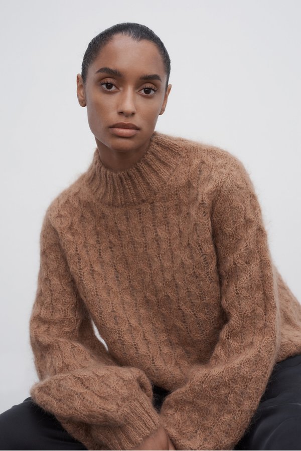 MARLE Mimi Jumper sweater Honeycomb Camel on Garmentory