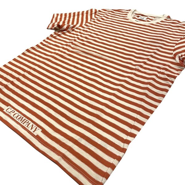 C.P. COMPANY Makò Jersey Garment Dyed Striped T-Shirt | Garmentory