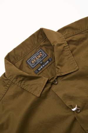 Beams Plus Short Sleeve Work Twill Shirt - Olive Beams Plus Short Sleeve Work Twill Shirt - Olive