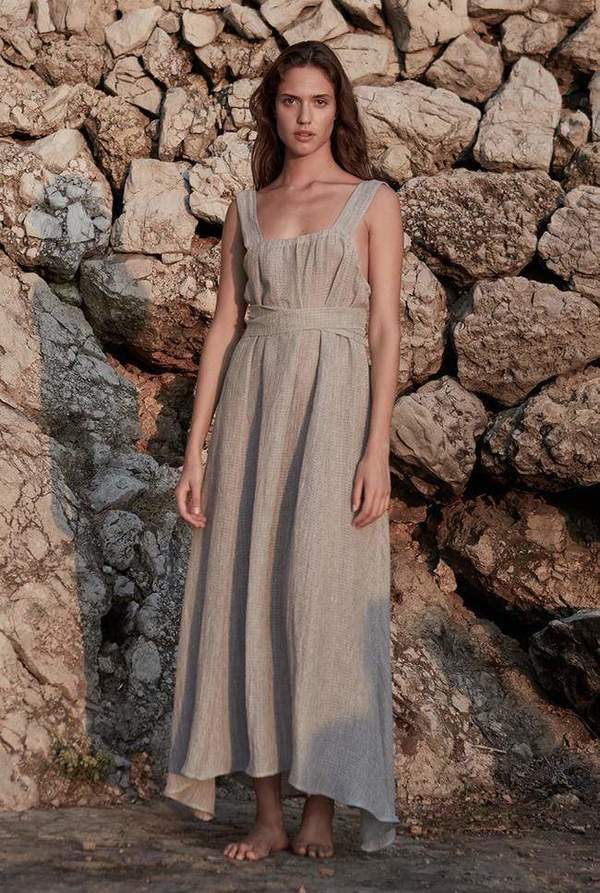 chinese dress ladies JESMAH linen dress  Le Kasha
