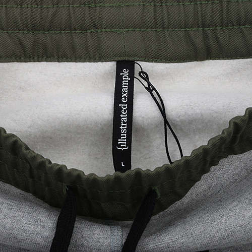 {ie WOVEN WAISTBAND SWEATPANT HEATHER GREY / OLIVE {ie WOVEN WAISTBAND SWEATPANT HEATHER GREY / OLIVE