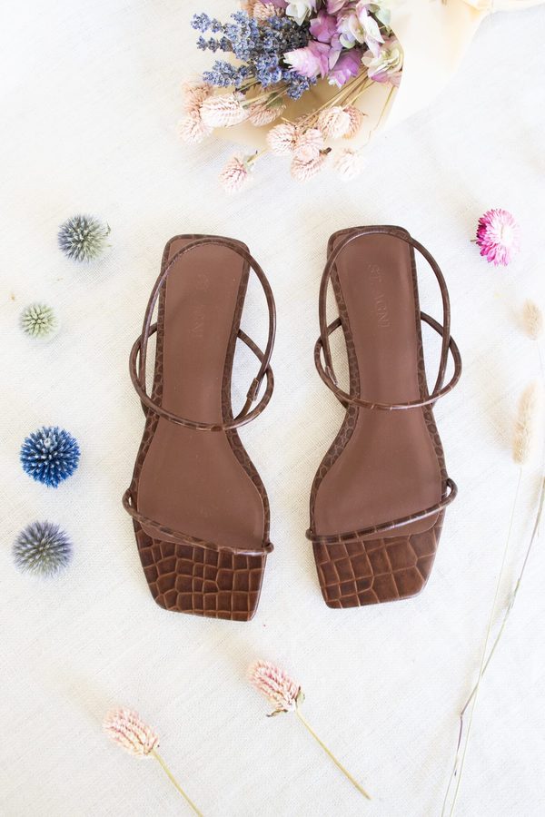 Agni Pina Croc Flats Antique Tan Garmentory