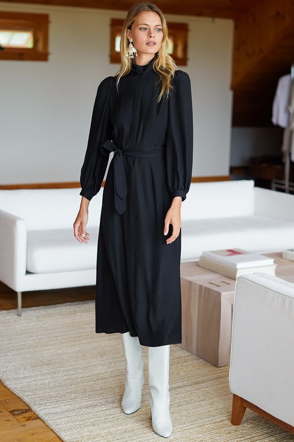 nina silk dress Chartreuse Nina Silk Dress by Yellow The Label