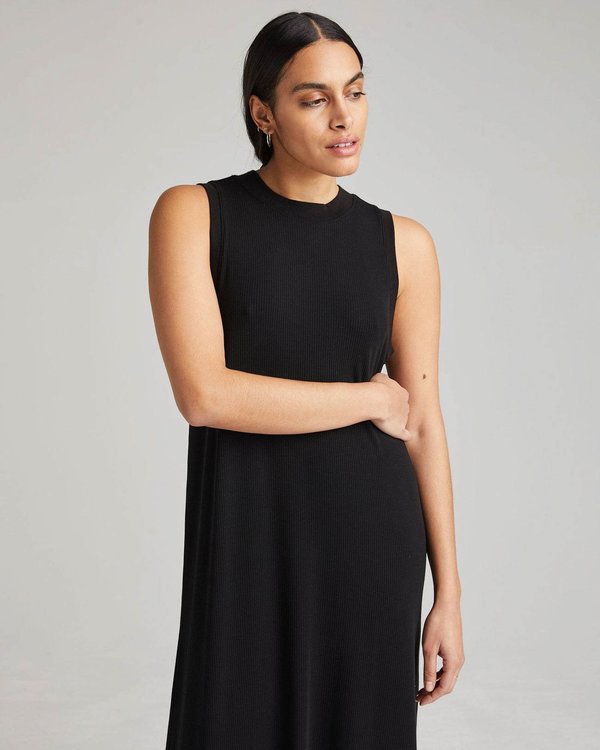 Richer Poorer Vintage Rib Column Dress - Black Richer Poorer Vintage Rib Column Dress - Black
