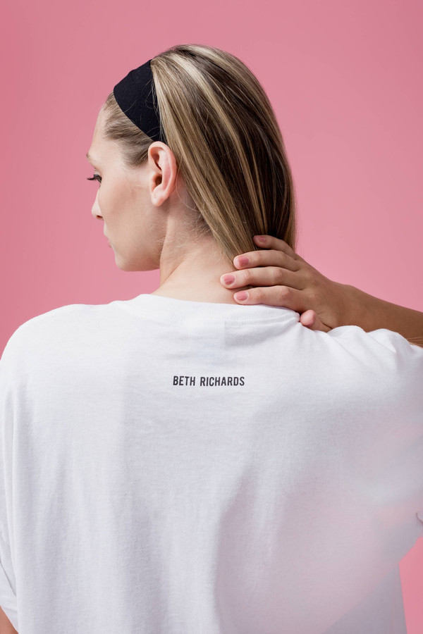 Beth Richards Censor Tee - White Beth Richards Censor Tee - White