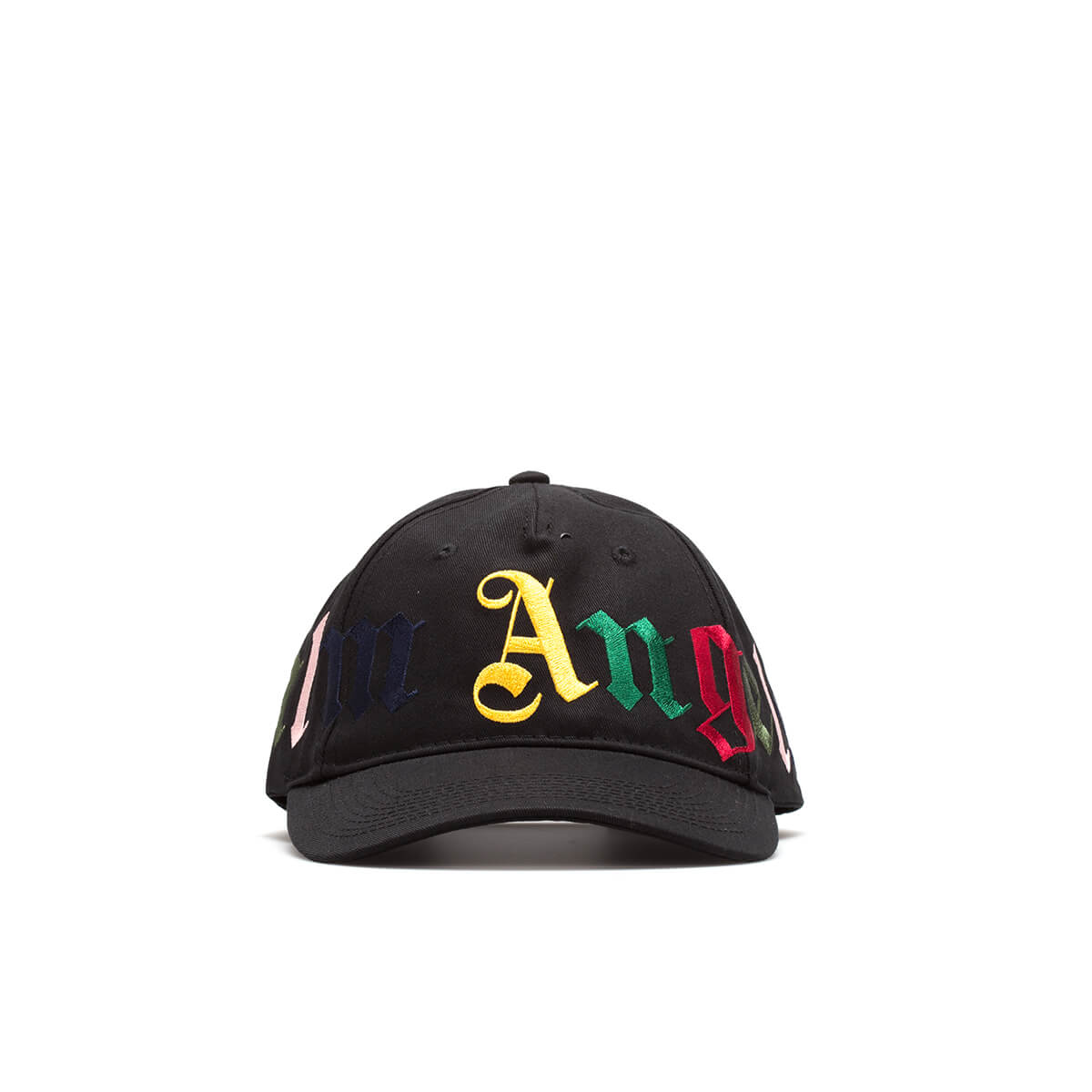 Palm Angels パームエンジェルス RAINBOW LOGO CAP PALM ANGELS Big rainbow logo cap - Black | Garmentory