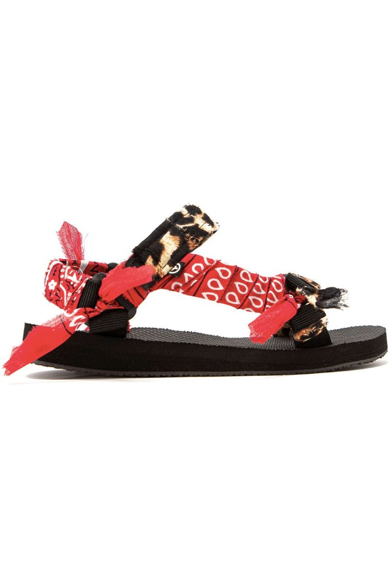 Arizona Love Trekky Leopard Print sandals - Red Bandana