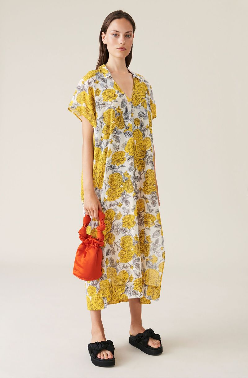 ganni light cotton dress belt loops Wood/Color:Rustic Quartersawn White Oak/Michael's Cherry Garmentory closet_38787 Chic / Beautiful Champagne