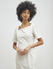 Maison De Ines SECOND HALF MOON NECK DRESS - white - Thumbnail 7