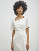 Maison De Ines SECOND HALF MOON NECK DRESS - white - Thumbnail 8