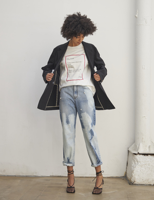 Maison De Ines THE END MOOD T-SHIRT - white Maison De Ines THE END MOOD T-SHIRT - white