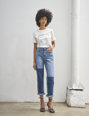 Maison De Ines THE END MOOD T-SHIRT - white Maison De Ines THE END MOOD T-SHIRT - white