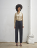 Maison De Ines SUMMER STRAIGHT SLACKS pants - navy - Thumbnail 8