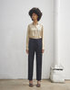 Maison De Ines SUMMER STRAIGHT SLACKS pants - navy - Thumbnail 9