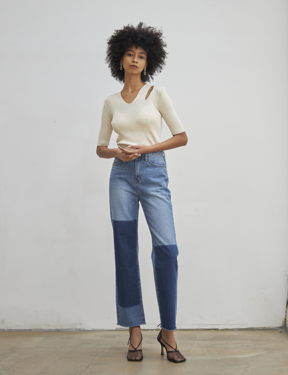 Maison De Ines UNBALANCED WASHED DENIM - indigo | Garmentory